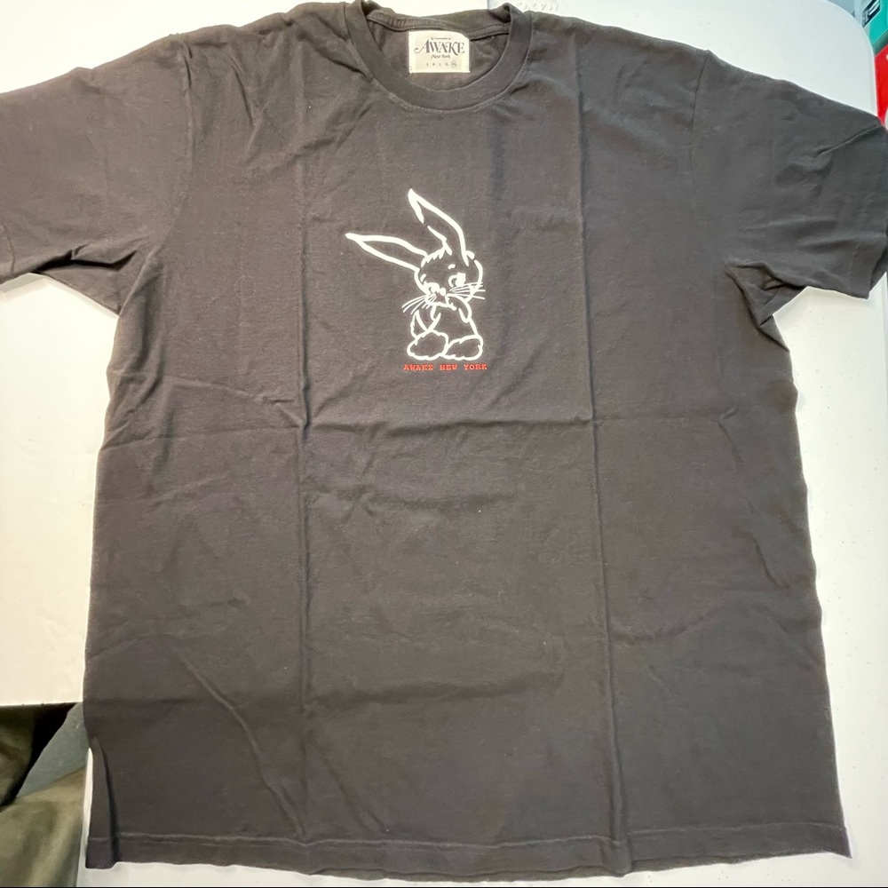 Awake New York Black Color Bunny Tee Shirt Mens XXL Size